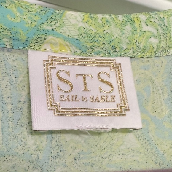 Sail to Sable 100% Silk Paisley‎ Print Tunic Blouse Top Small - Picture 3 of 6